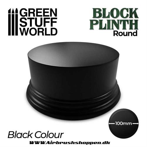 Round Block Plinth 10cm 61mm  - Black - GSW